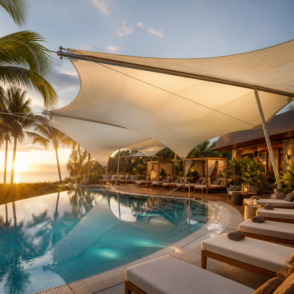 Swimming Pool Tensile Structure 1