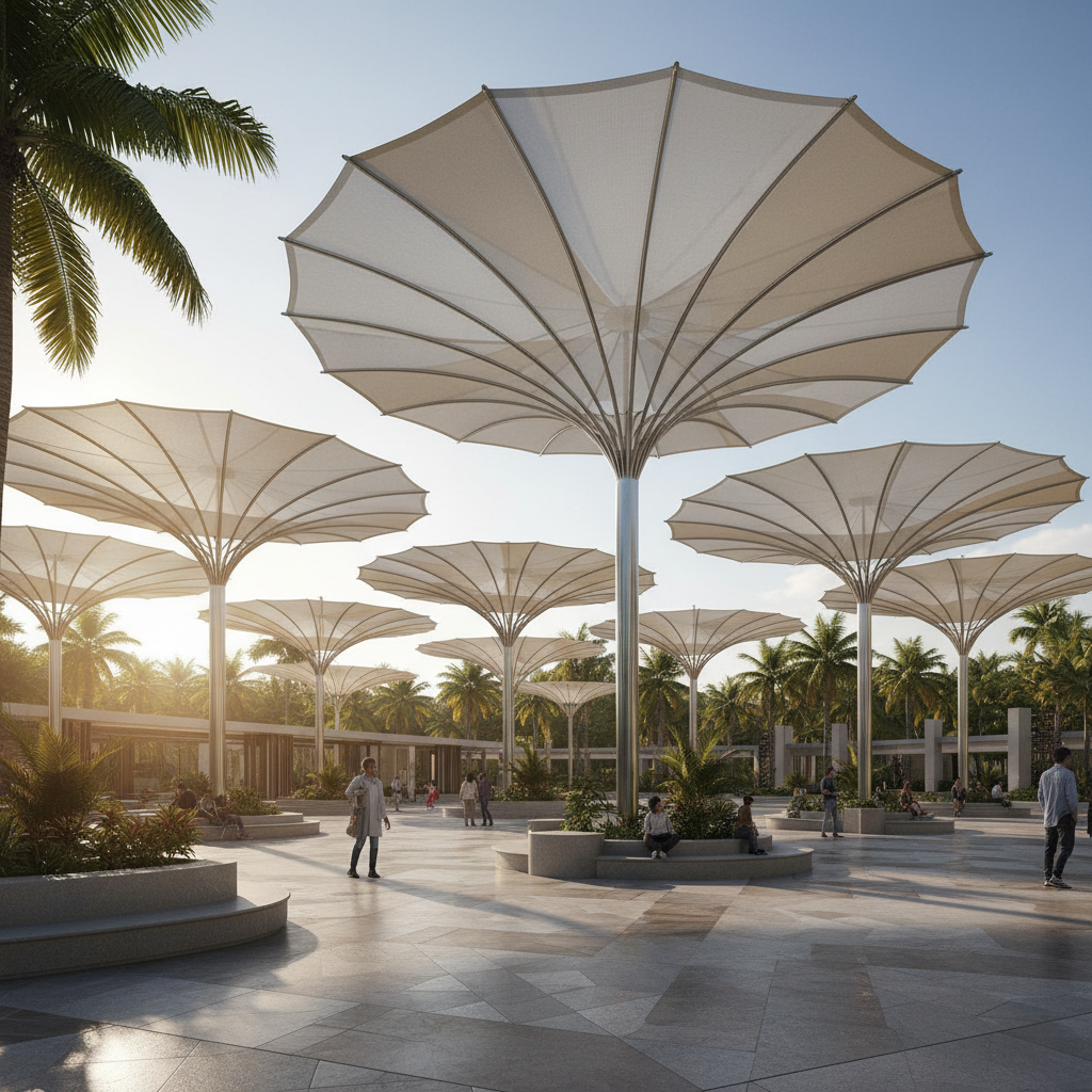 tensile umbrella structure 3